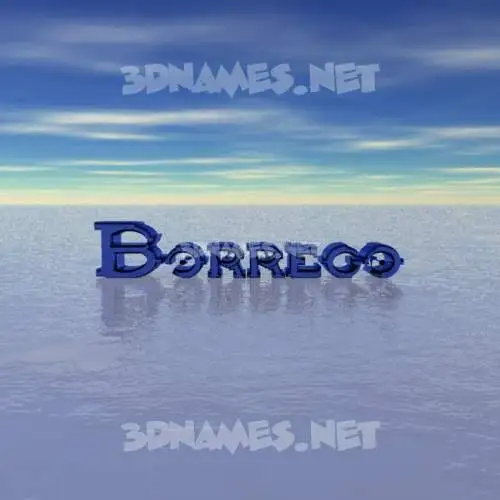 borrego in Horizon style - 3D name wallpaper
