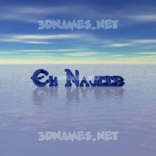 ch najeeb in Horizon style - 3D name wallpaper ch najeeb in Horizon style - 3D name wallpaper