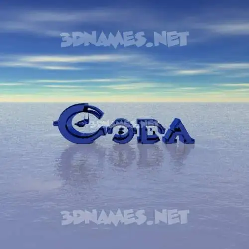 coda in Horizon style - 3D name wallpaper