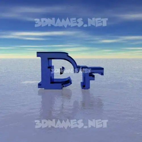 df in Horizon style - 3D name wallpaper df in Horizon style - 3D name wallpaper