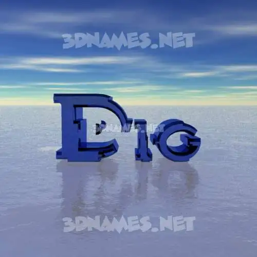 dig in Horizon style - 3D name wallpaper