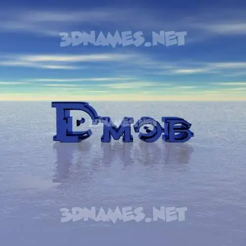 dmob in Horizon style - 3D name wallpaper