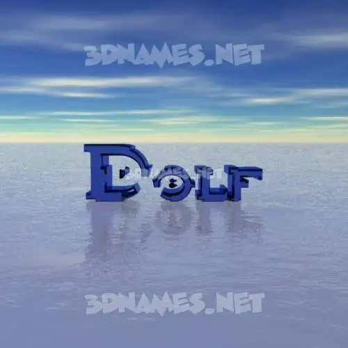 dolf in Horizon style - 3D name wallpaper