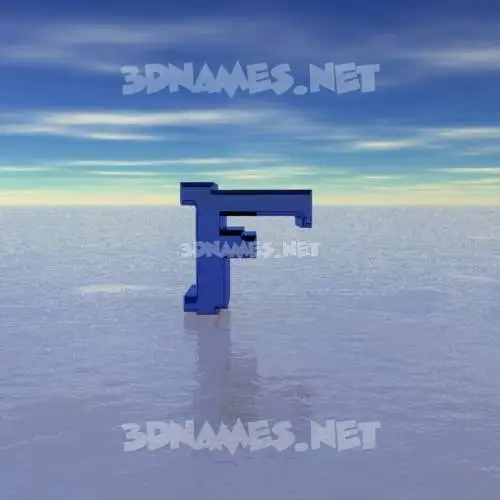 f in Horizon style - 3D name wallpaper f in Horizon style - 3D name wallpaper