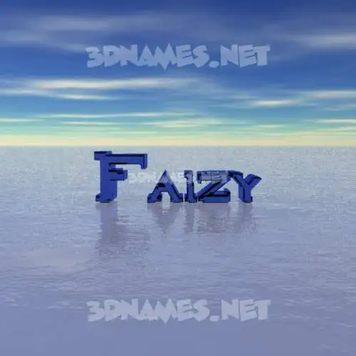 faizy in Horizon style - 3D name wallpaper