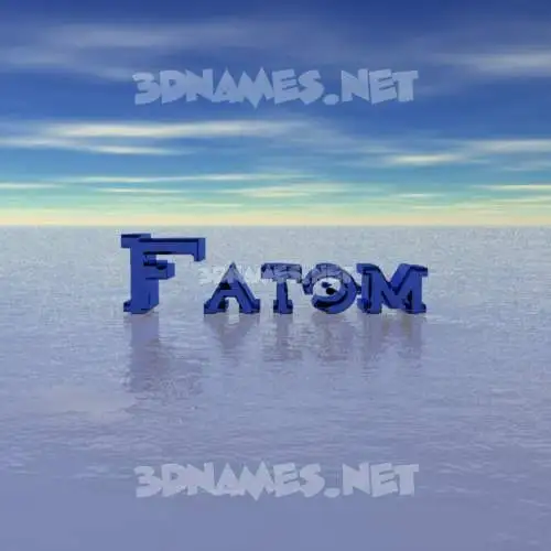 fatom in Horizon style - 3D name wallpaper