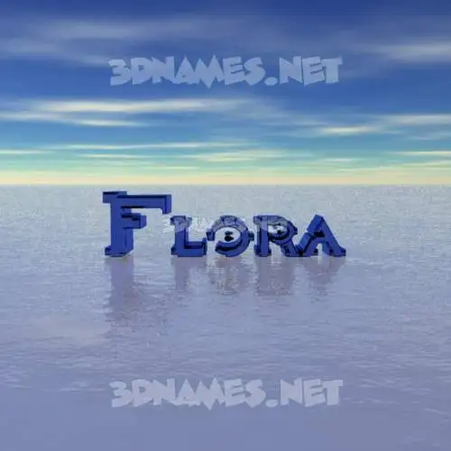 flora in Horizon style - 3D name wallpaper