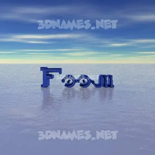 foojii in Horizon style - 3D name wallpaper