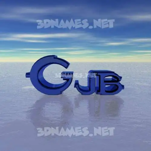 gjb in Horizon style - 3D name wallpaper