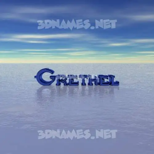 grethel in Horizon style - 3D name wallpaper
