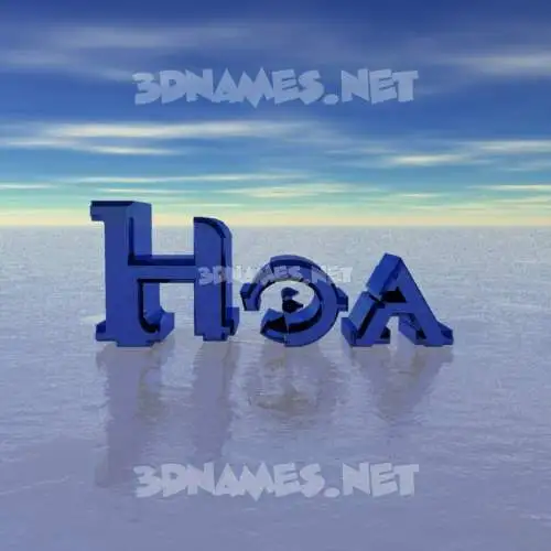 hoa in Horizon style - 3D name wallpaper hoa in Horizon style - 3D name wallpaper