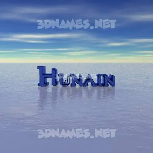 hunain in Horizon style - 3D name wallpaper