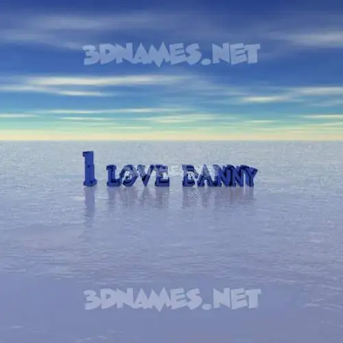 i love danny in Horizon style - 3D name wallpaper