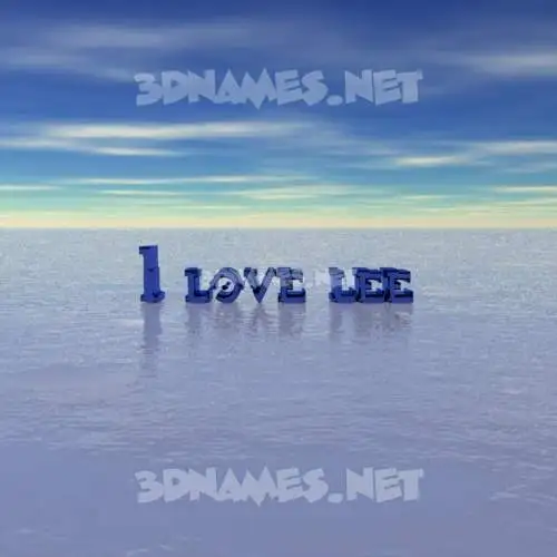 i love lee in Horizon style - 3D name wallpaper