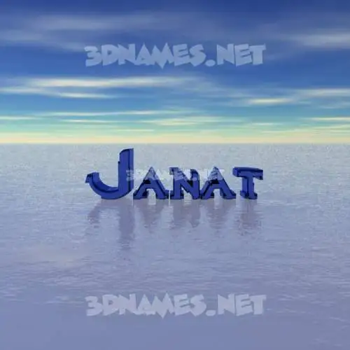janat in Horizon style - 3D name wallpaper janat in Horizon style - 3D name wallpaper