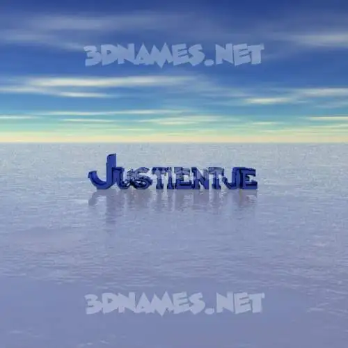 justientje in Horizon style - 3D name wallpaper