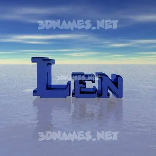 len in Horizon style - 3D name wallpaper len in Horizon style - 3D name wallpaper