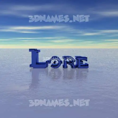 lore in Horizon style - 3D name wallpaper