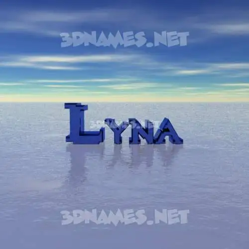 lyna in Horizon style - 3D name wallpaper