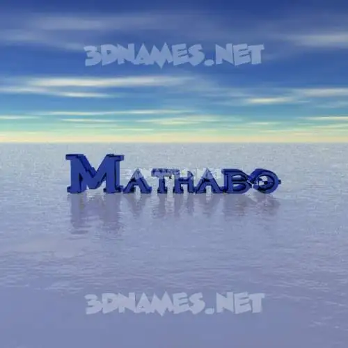 mathabo in Horizon style - 3D name wallpaper