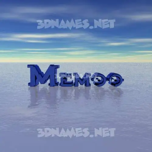 memoo in Horizon style - 3D name wallpaper