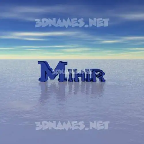 mihir in Horizon style - 3D name wallpaper