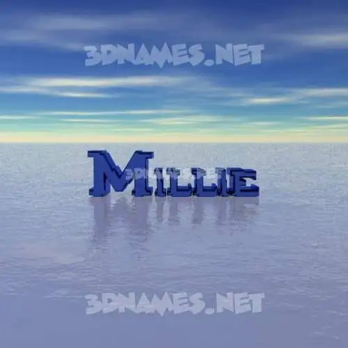 millie in Horizon style - 3D name wallpaper millie in Horizon style - 3D name wallpaper
