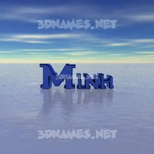 minh in Horizon style - 3D name wallpaper
