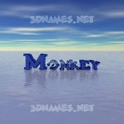monkey in Horizon style - 3D name wallpaper