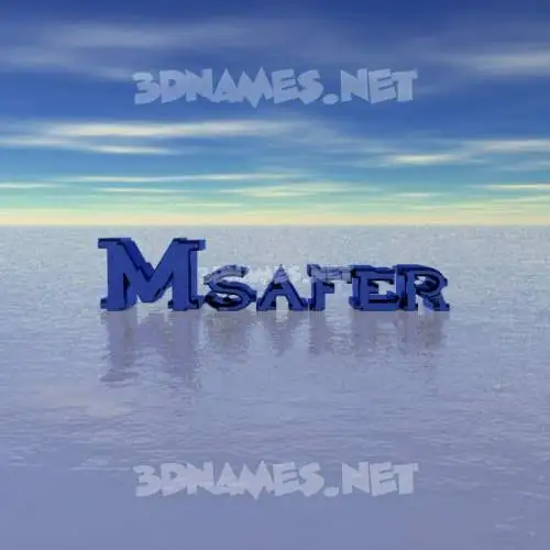 msafer in Horizon style - 3D name wallpaper msafer in Horizon style - 3D name wallpaper