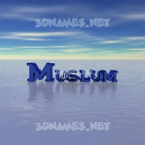 muslum in Horizon style - 3D name wallpaper muslum in Horizon style - 3D name wallpaper