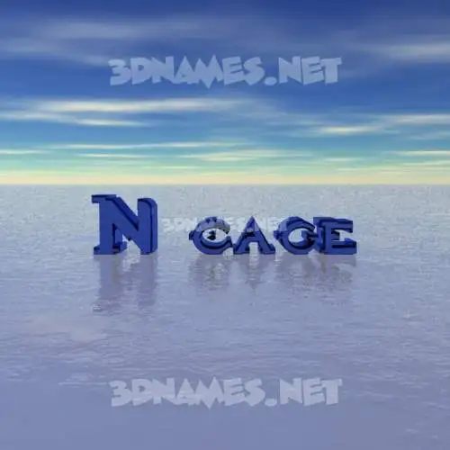 n cage in Horizon style - 3D name wallpaper n cage in Horizon style - 3D name wallpaper