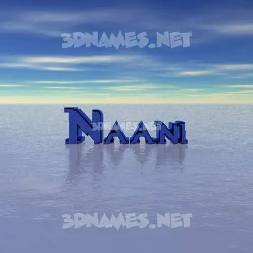 naani in Horizon style - 3D name wallpaper