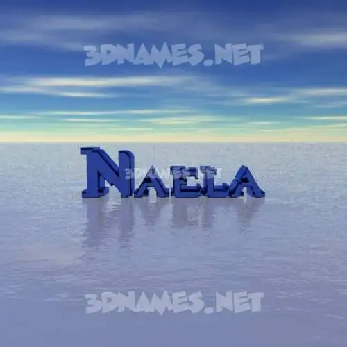 naela in Horizon style - 3D name wallpaper