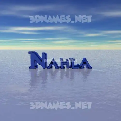 nahla in Horizon style - 3D name wallpaper nahla in Horizon style - 3D name wallpaper