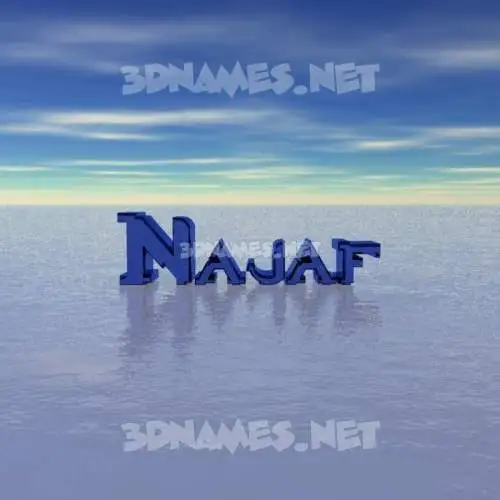 najaf in Horizon style - 3D name wallpaper najaf in Horizon style - 3D name wallpaper