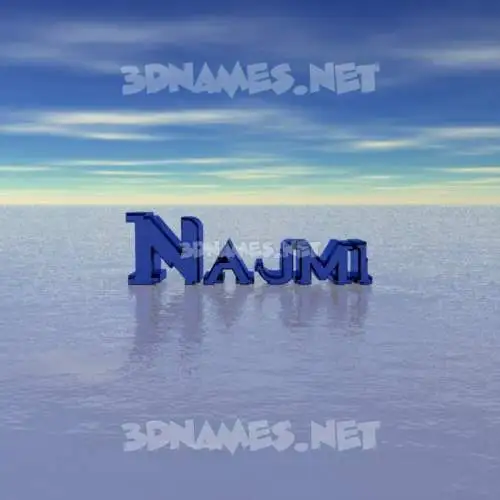 najmi in Horizon style - 3D name wallpaper