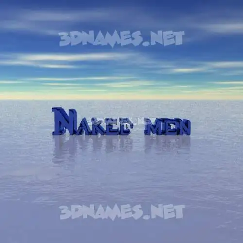 naked men in Horizon style - 3D name wallpaper