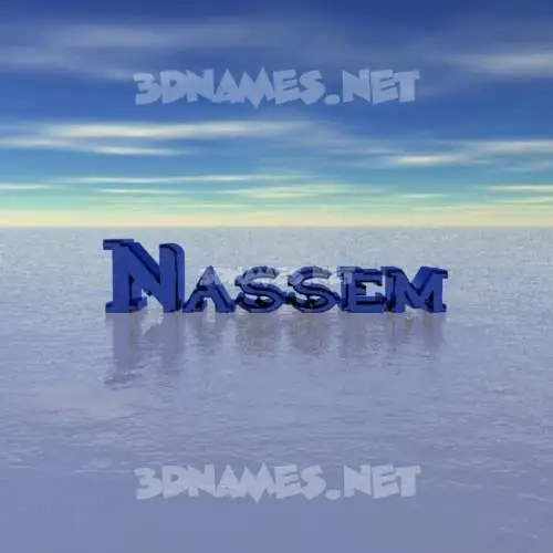 nassem in Horizon style - 3D name wallpaper
