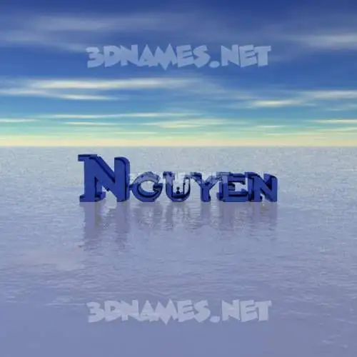 nguyen in Horizon style - 3D name wallpaper