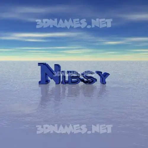 nibsy in Horizon style - 3D name wallpaper