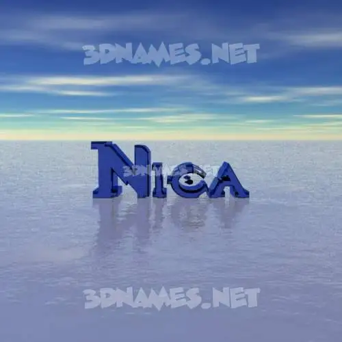 nica in Horizon style - 3D name wallpaper nica in Horizon style - 3D name wallpaper