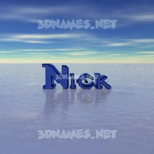 nick in Horizon style - 3D name wallpaper nick in Horizon style - 3D name wallpaper