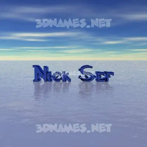 nick sef in Horizon style - 3D name wallpaper nick sef in Horizon style - 3D name wallpaper