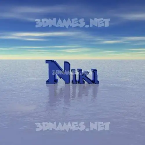 niki in Horizon style - 3D name wallpaper