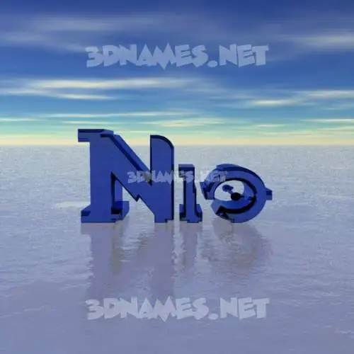 nio in Horizon style - 3D name wallpaper nio in Horizon style - 3D name wallpaper