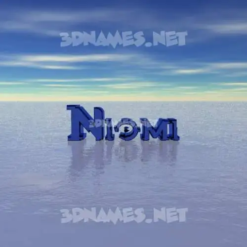 niomi in Horizon style - 3D name wallpaper