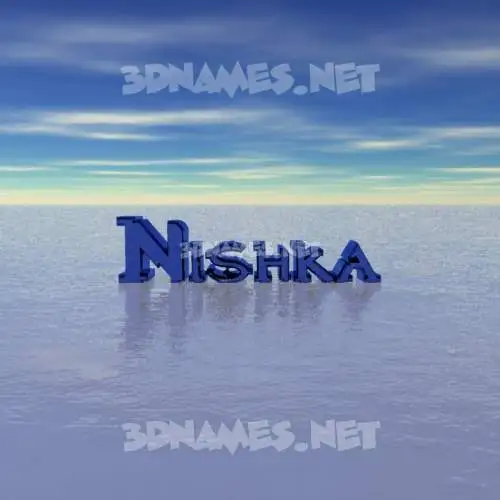 nishka in Horizon style - 3D name wallpaper