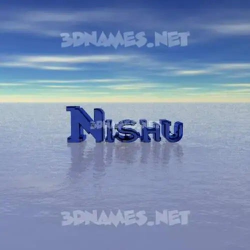 nishu in Horizon style - 3D name wallpaper