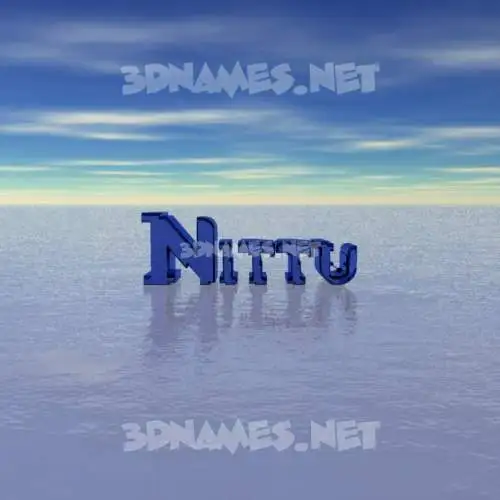 nittu in Horizon style - 3D name wallpaper